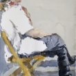 Guy in Folding Chair_10x14_Watercolor