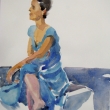 Woman in Blue_12x16_Watercolor