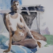 Seated Nude with Suntan_14x20_Watercolor