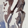 Two Nudes Posing_9x12_Watercolor