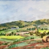 Umbria Farmland_16x12_Watercolor
